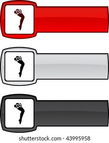 Leg   web button. Vector illustration.