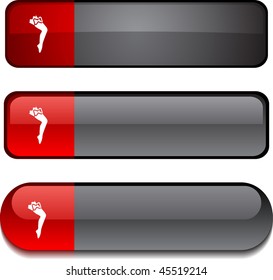 Leg   web buttons. Vector illustration.