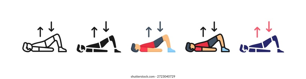 Bein Workout mehrere Stil Symbol Set Sammlung..