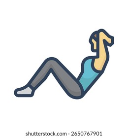 Leg workout Vector Icon which can easily modify or edit

