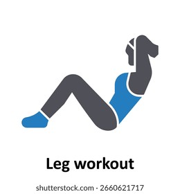 Leg workout Vector Icon which can easily modify or edit

