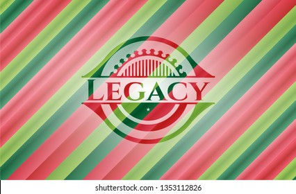 Legacy christmas style emblem.