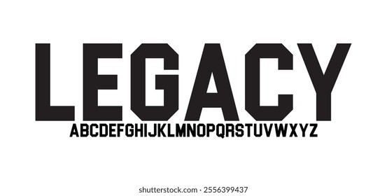 Legacy, Minimal modern alphabet fonts. Typography minimalist urban digital fashion future creative logo font. vector illustration
