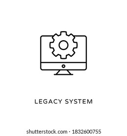 Icono de Sistema heredado en vector. Logotipo
