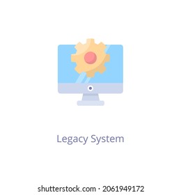 Icono de Sistema heredado en vector. Logotipo
