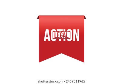 Legal Action banner design. Legal Action icon. Flat style vector illustration.