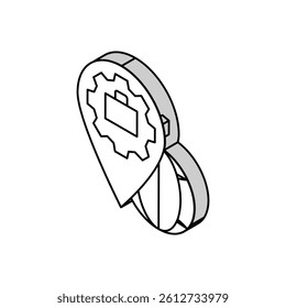 legal address isometric icon vector. legal address sign. isolated symbol illustration