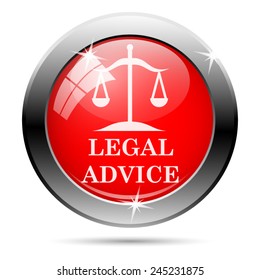 Legal Advice Icon. Internet Button On White Background. 