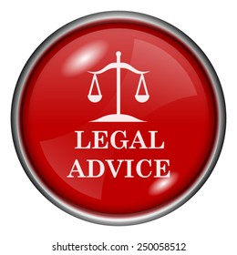 Legal Advice Icon. Internet Button On White Background. 