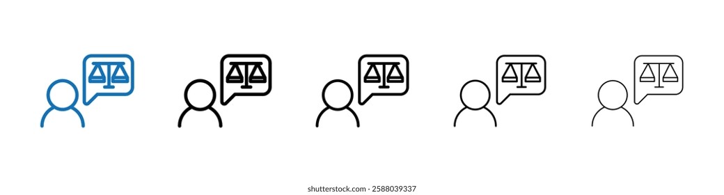 Legal advice icon Outline vector logo for web ui