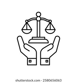 Legal advice icon Vector logo set flat