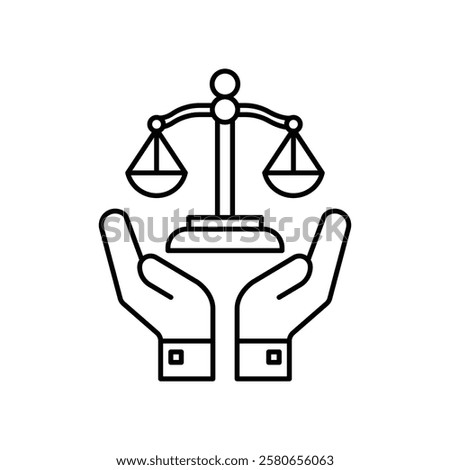 Legal advice icon Vector logo set flat