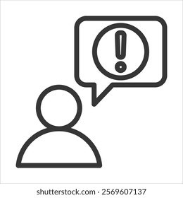 Legal Advice Outline Icon Vector Illustration