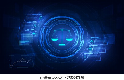 Legal Advice Technology Service Concept With Business Working With Modern Ui Computer.