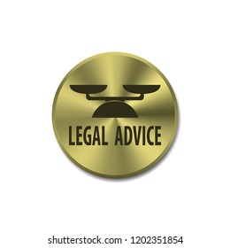 Legal advice vector button, web design element