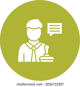 Legal Advisor icon vector image. Can also be used for Entrepreneurship. Suitable for mobile apps, web apps and print media.