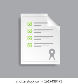 Legal agreement contract icon for apps and websites