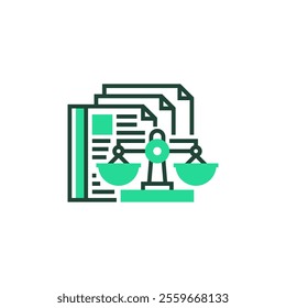 Legal Agreement Icon. linear style sign for mobile concept and web design. Outline vector icon. Symbol, logo illustration. Vector