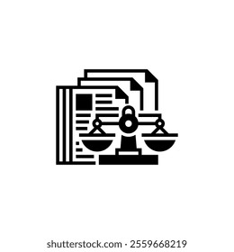 Legal Agreement Icon. linear style sign for mobile concept and web design. Outline vector icon. Symbol, logo illustration. Vector