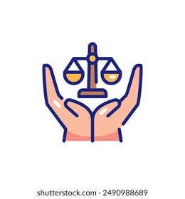 Legal Aid of Law Vector Icon