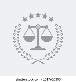 Legal assistance service icon