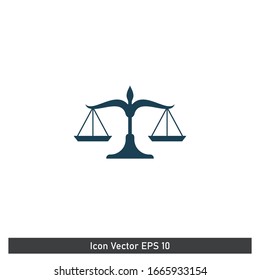 Legal Balance Icon Justice Symbol Design Element Logo Template