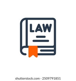 Legal Book of Law Vector Icon