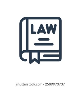 Legal Book of Law Vector Icon