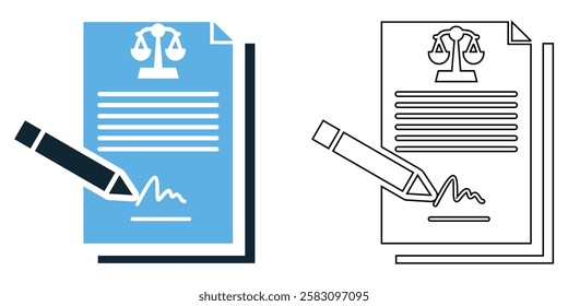 Legal brief icon vector, law firms, legal services, court cases, and attorney, pictogram symbol ui and ux design, glyphs and stroke line