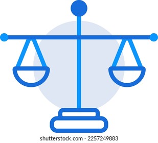 Legal business icon with blue duotone style. Corporate, currency, database, development, discover, document, e commerce. Vector illustration