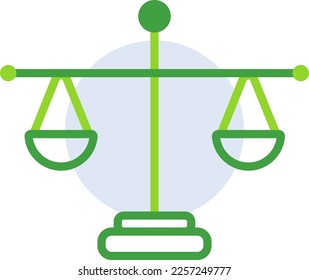 Legal business icon with green duotone style. Corporate, currency, database, development, discover, document, e commerce. Vector illustration