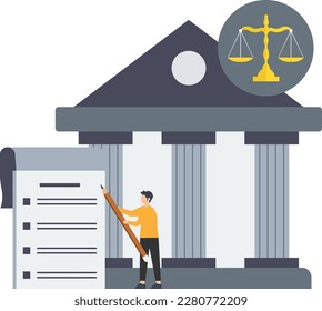 Legal business rights, Obligation, debt or bank loan responsible to pay back with interest rate, legal credit or borrowing document illustration, obligation banking document
