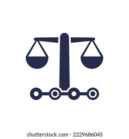 legal case progress icon on white