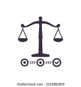 legal case progress vector icon