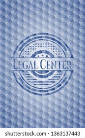 Legal Center blue hexagon emblem.