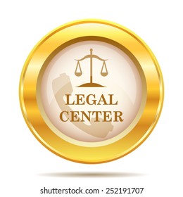 Legal center icon. Internet button on white background. EPS10 vector. 