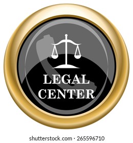 Legal center icon. Internet button on white  background. EPS10 Vector. 