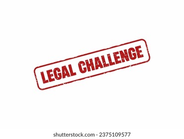 Stempel des Legal Challenge-Quadrats