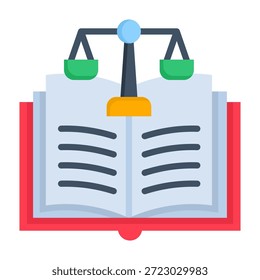 Ícone de código legal Ilustração de vetor de estilo plano