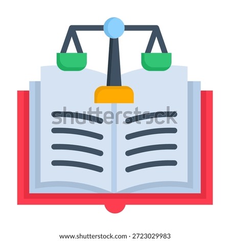 Legal Code Icon Flat Style Vector Illustration