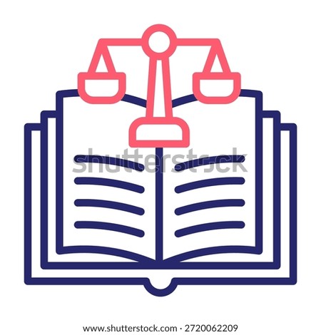 Legal Code Icon Line Color Style Vector Illustration