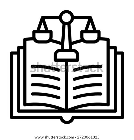 Legal Code Icon Line Style Vector Illustration