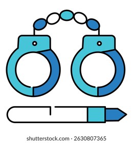 Legal Compliance Criminal Law vector Icon design for Justice
