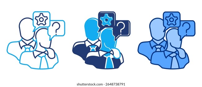 Legal Compliance icon represented by paper, briefcase, hammer law Blue, Dualline, Dualtone style.