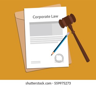 Legal concept of company or corporate law illustration