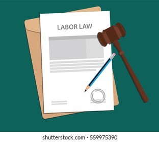 Legal Concept Of Labor Law Illustration