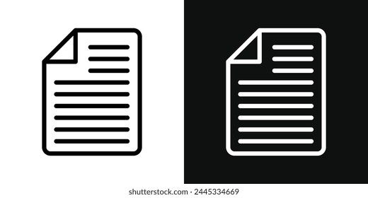 Legal Contract and Document Icons. Agreement Paperwork and Note Page Symbols.