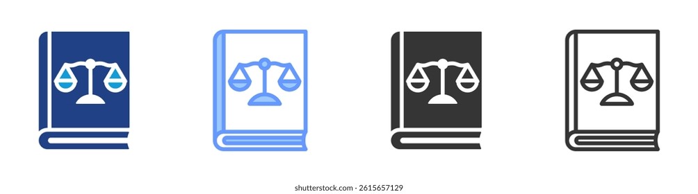 Legal Dictionary icon set multiple style collection