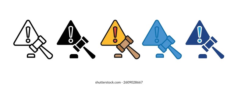 Legal Disclaimer Icon Set Multiple Style Collection