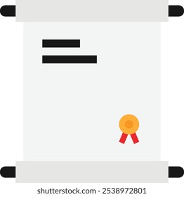 Documento legal Icono de Acuerdo Vector Ilustración plana